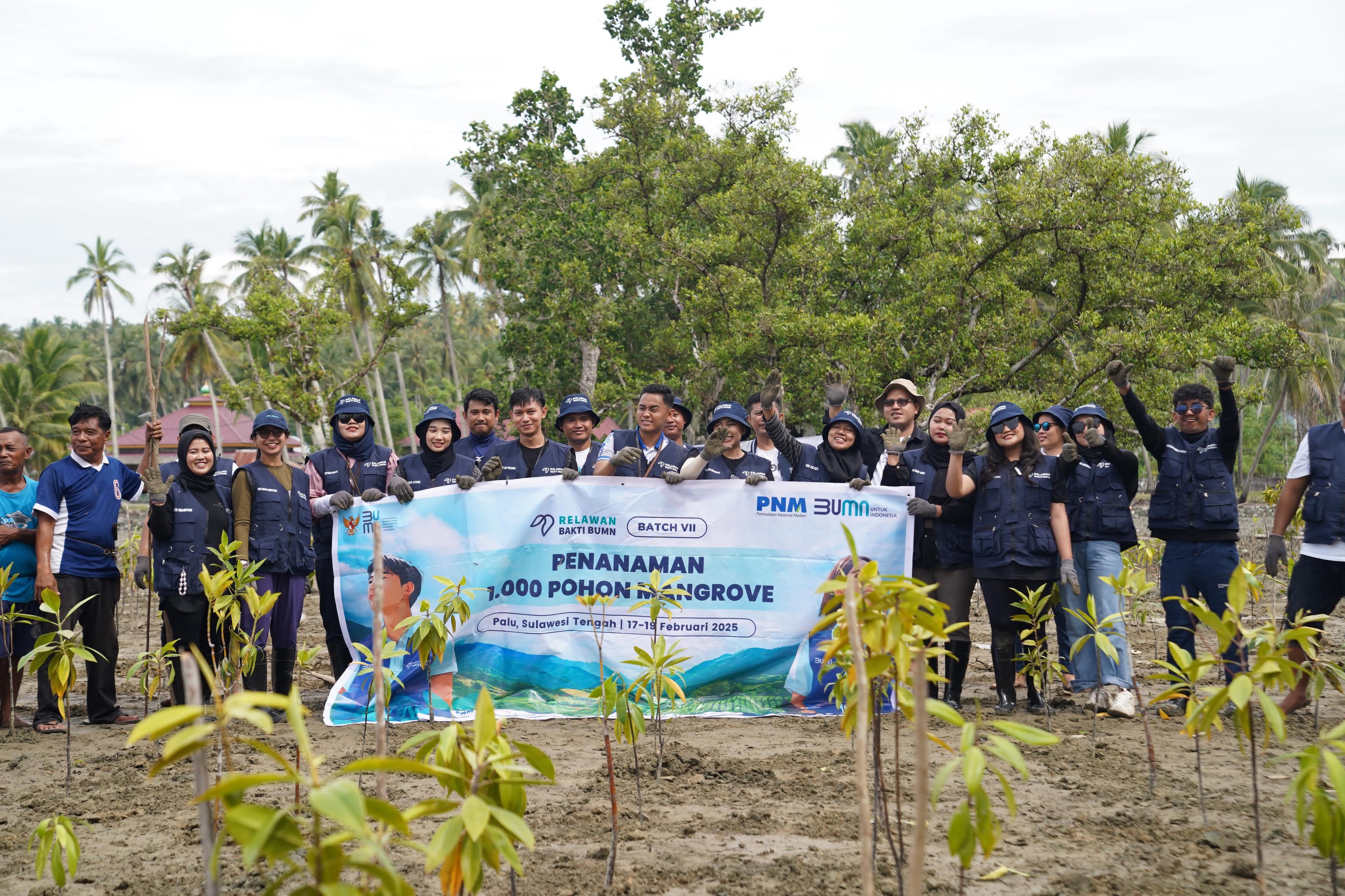 Aksi Nyata! Penanaman 1.000 Pohon Mangrove di Donggala: PNM Bersama Relawan Bakti BUMN Komitmen Lindungi Pesisir dan Ciptakan Ekowisata