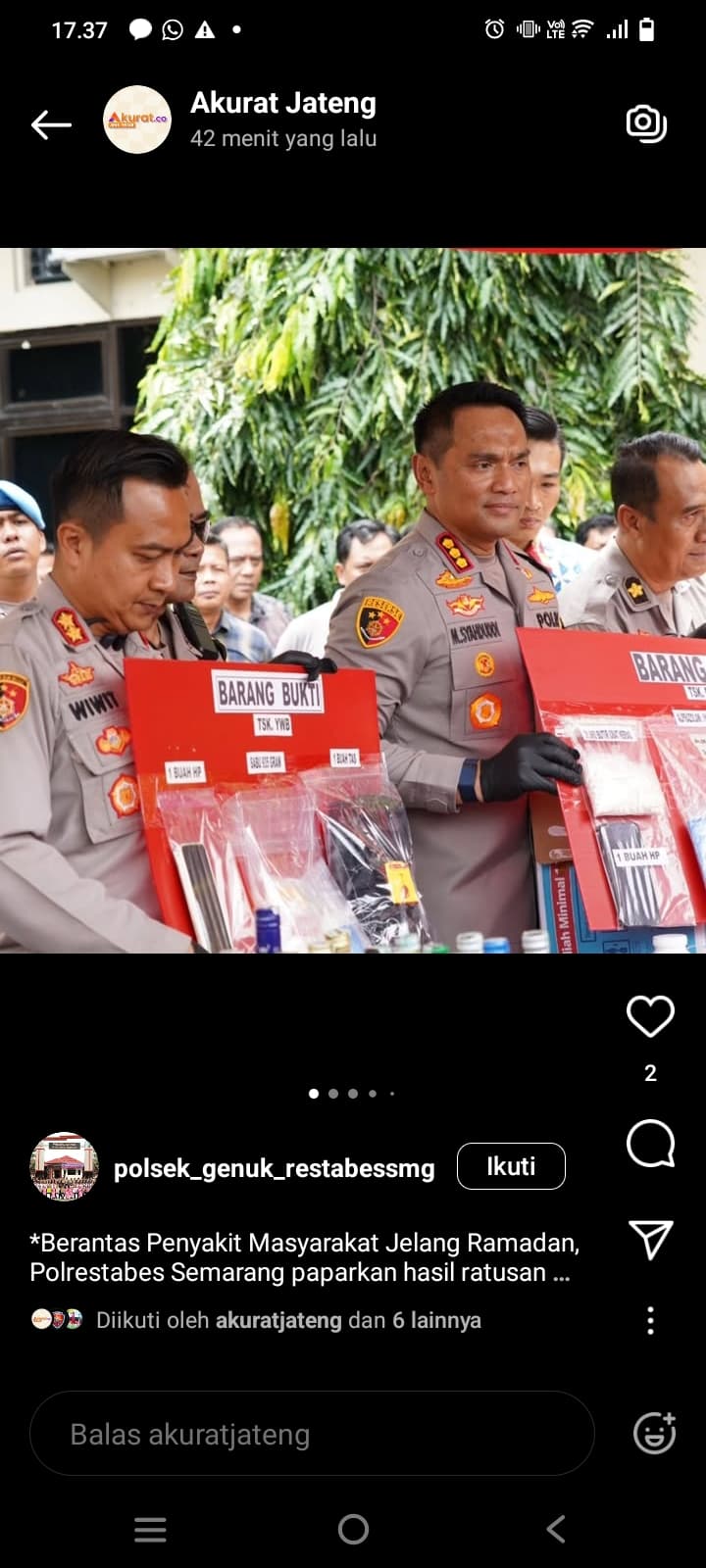 Polisi Amankan Ratusan Botol Miras dan Narkoba Jelang Ramadan