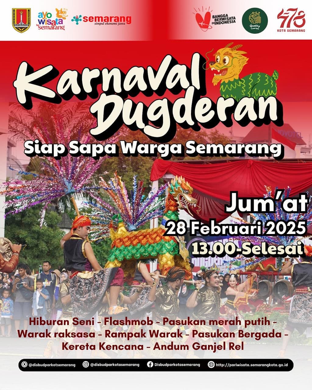 Event Dugderan 2025: Karnaval Megah, Warak Raksasa, dan Kuliner Legendaris Semarang yang Bikin Ramadan Makin Berwarna!