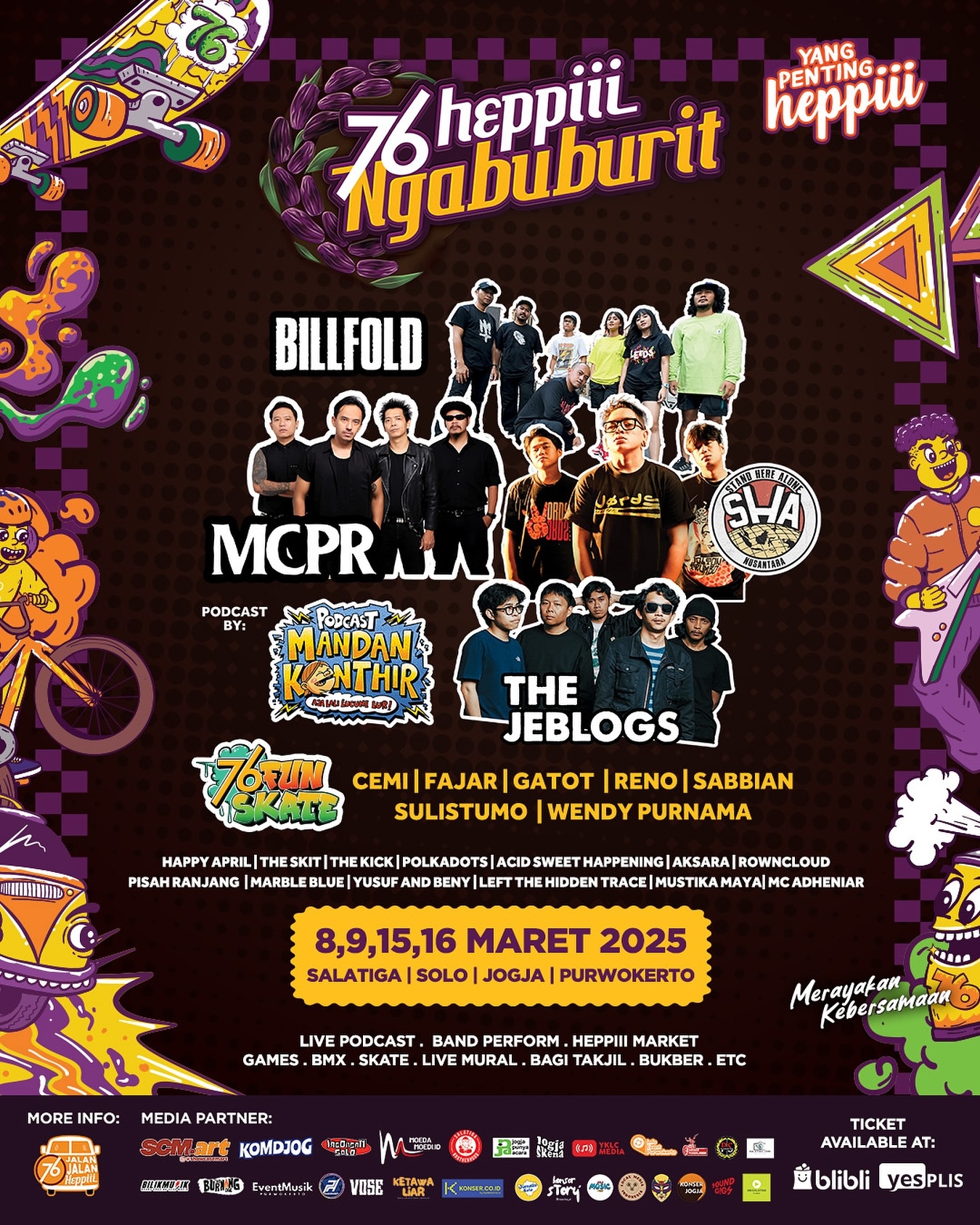 Ngabuburit Anti Mainstream! 76 Heppiii Ngabuburit 2025: Konser Musik, Podcast Seru, dan Kuliner Ramadan di 4 Kota Jawa!