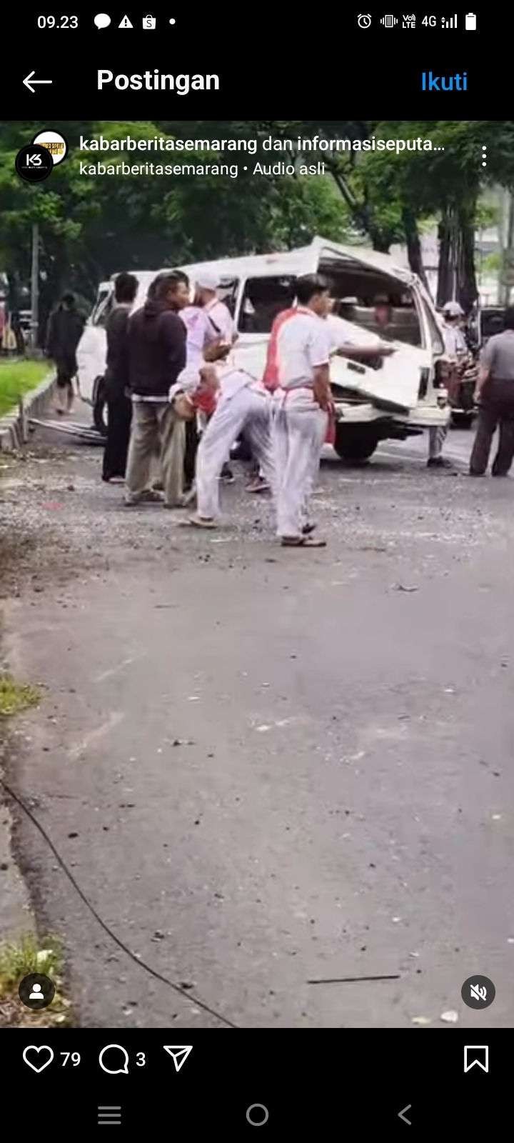Kembali Terjadi Kecelakaan di Turunan Silayur Ngaliyan, Supir Melarikan Diri dan Siswa Sekolah Jadi Korban