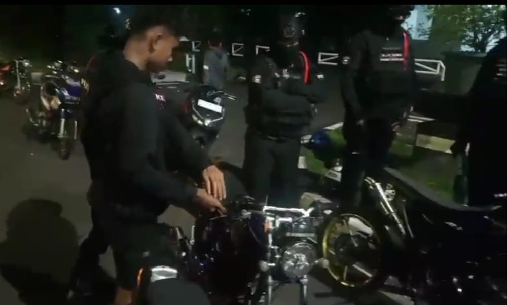 Sikat Balap Liar, Team Black Mamba Polres Boyolali Amankan Puluhan Motor