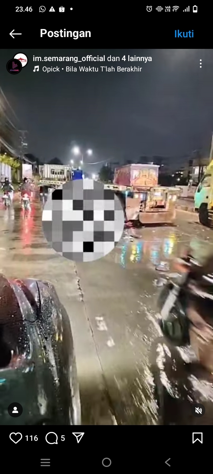 Kecelakaan di Pantura Tugu Semarang, Pengendara Motor Terjepit di Antara Roda Truk Kontainer