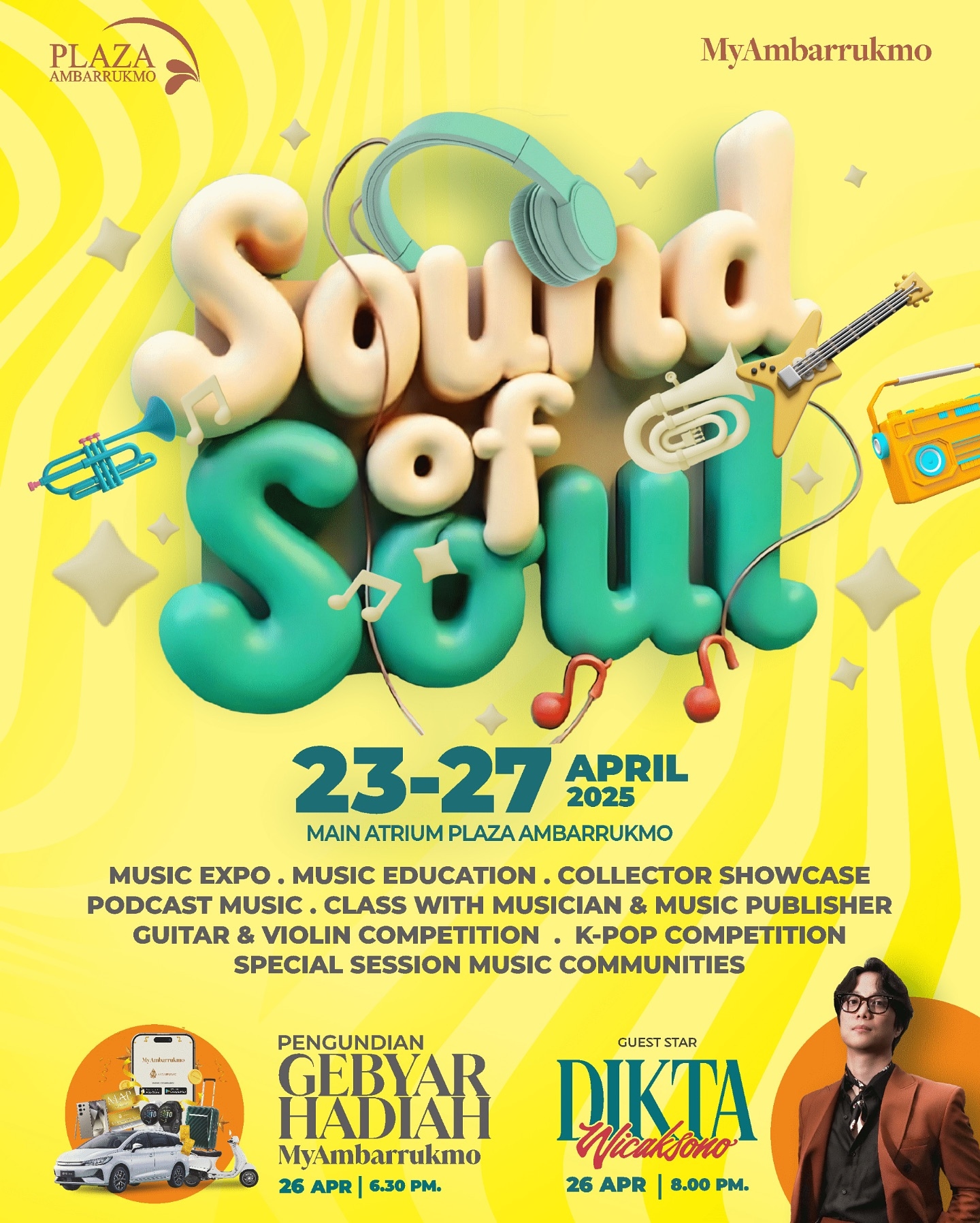 Bocoran! Sound Of Soul Guncang Jogja! Pameran Alat Musik Gede-Gedean, Podcast Bareng Musisi, Hingga Dikta Wicaksono! Jangan Sampai Ketinggalan Euforia