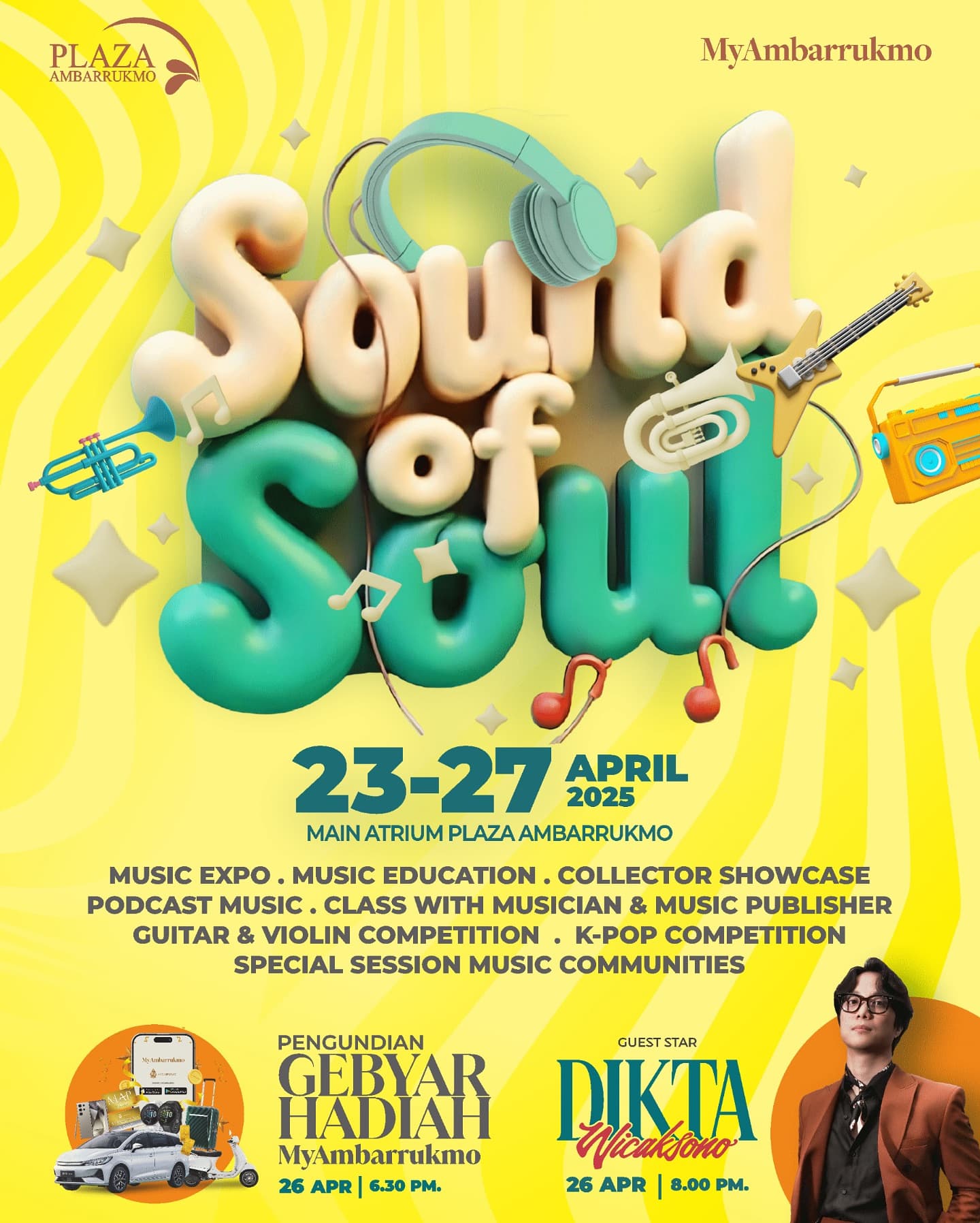 Bocoran! Sound Of Soul Guncang Jogja! Pameran Alat Musik Gede-Gedean, Podcast Bareng Musisi, Hingga Dikta Wicaksono! Jangan Sampai Ketinggalan Euforia