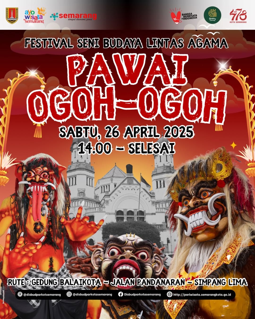 Heboh! Pawai Ogoh Ogoh Raksasa Siap Hadir di Kota Semarang! Balaikota Jadi Lautan Monster! Simpang Lima Bergetar! Jangan Sampai Kelewatan!