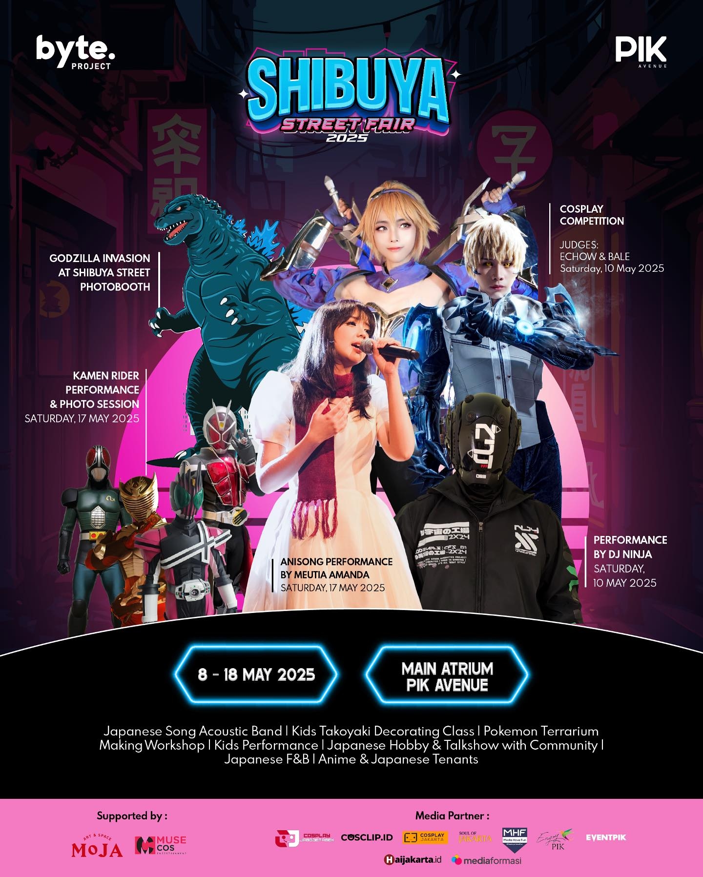 Waah! Festival Jepang Terbesar di Jakarta Comeback! Ada Cosplay Keren, dj Jepang, Godzilla, Kamen Rider, Sampai Lokakarya Pokémon! Gratis?!