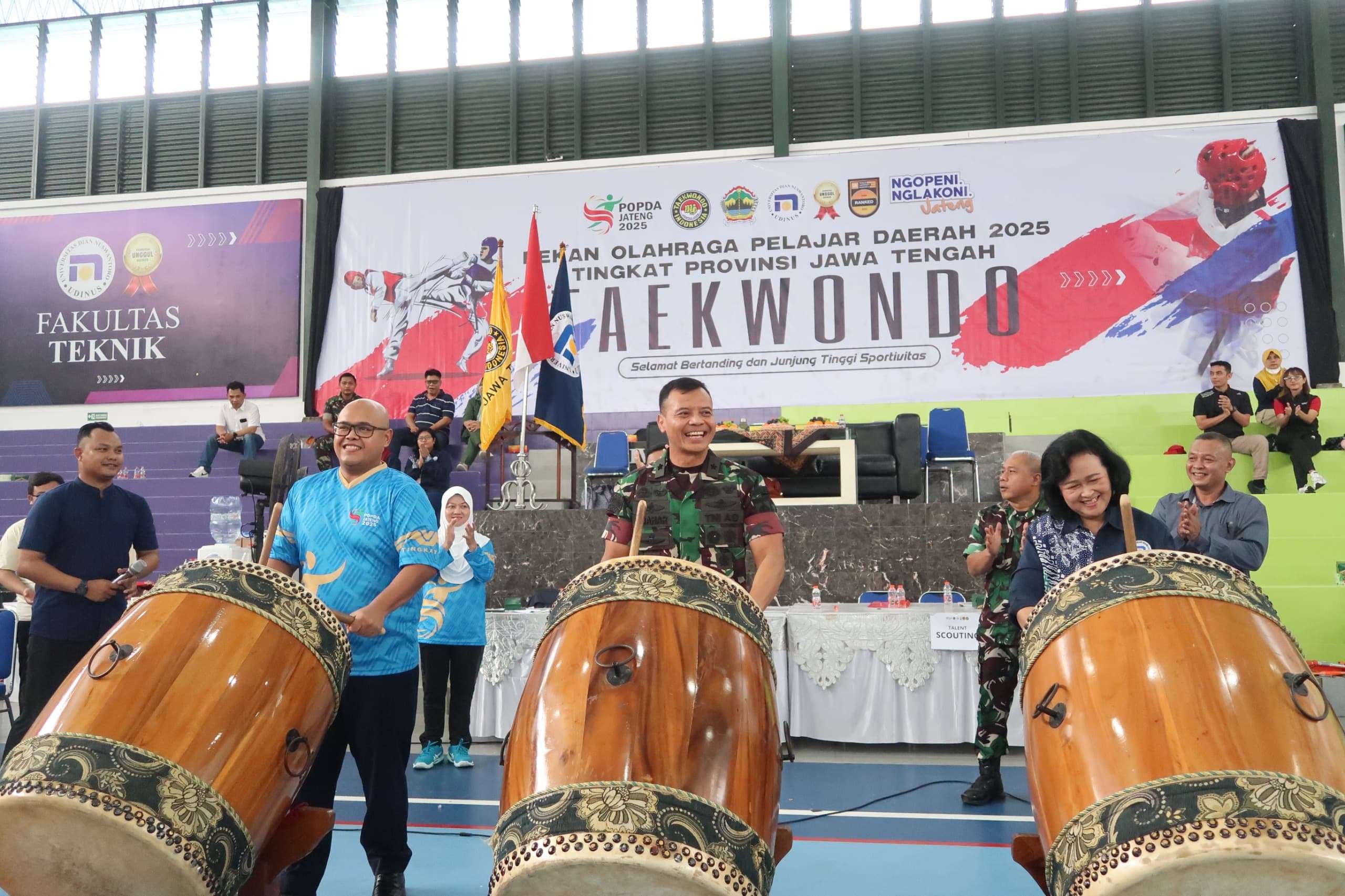 Udinus Wadahi 225 Lebih Atlet Muda Taekwondo Sebagai Tuan Rumah Popda Jateng 2025
