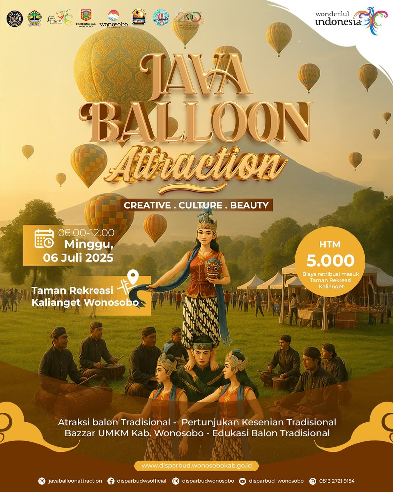 SIAPA BILANG WONOSOBO SEPI? SALAH BESAR! Java Balloon Attraction 2025 Kembali Bikin Langit Berwarna-warni, Tiket Cuma GOCENG! Buruan Merapat!