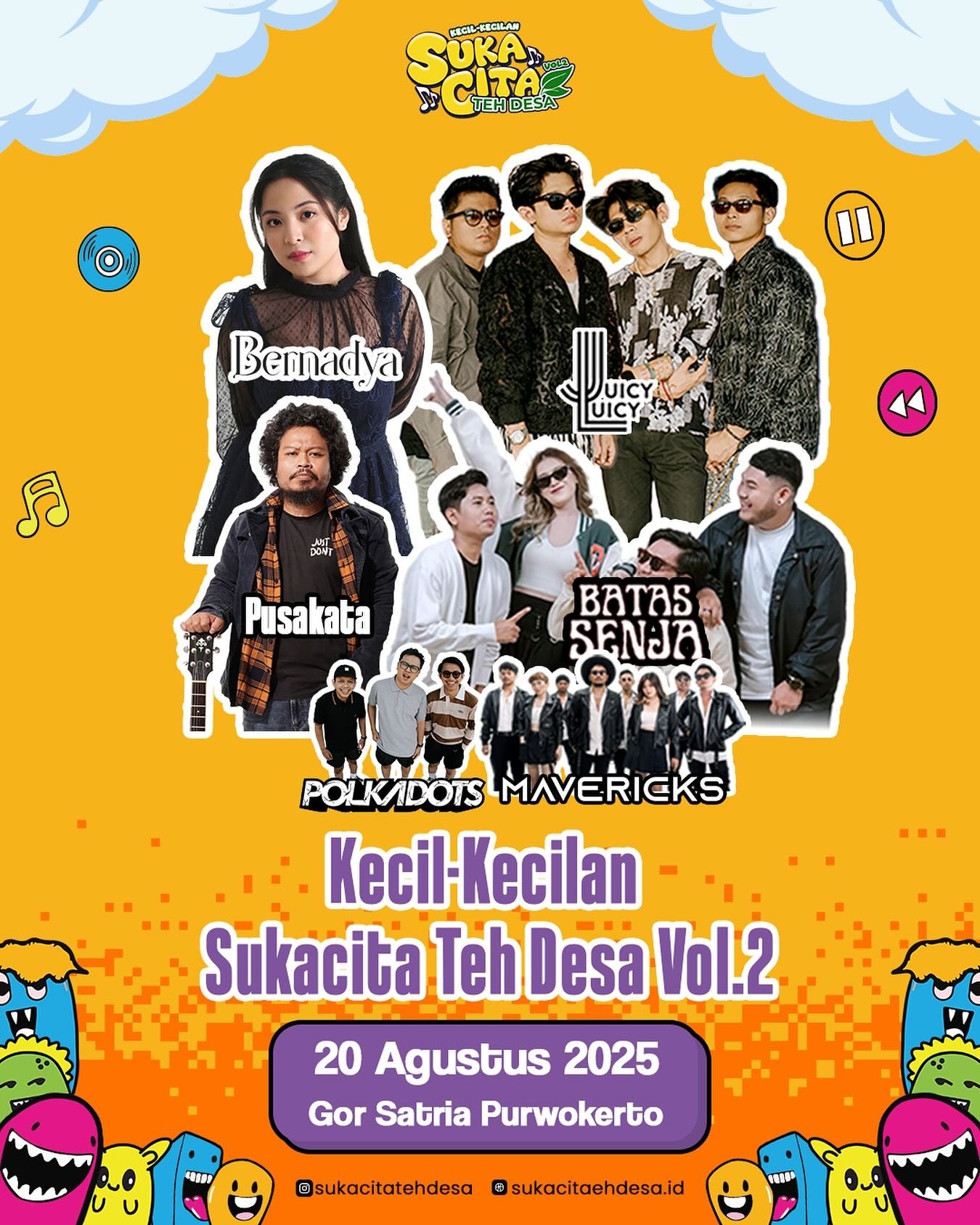 Jangan Kaget! Suka Cita Teh Desa Vol.2 Siap Guncang Purwokerto: Line-up Musisi Bintang Nasional Banjir! Tiket Mulai Rp 100 Ribuan Aja!