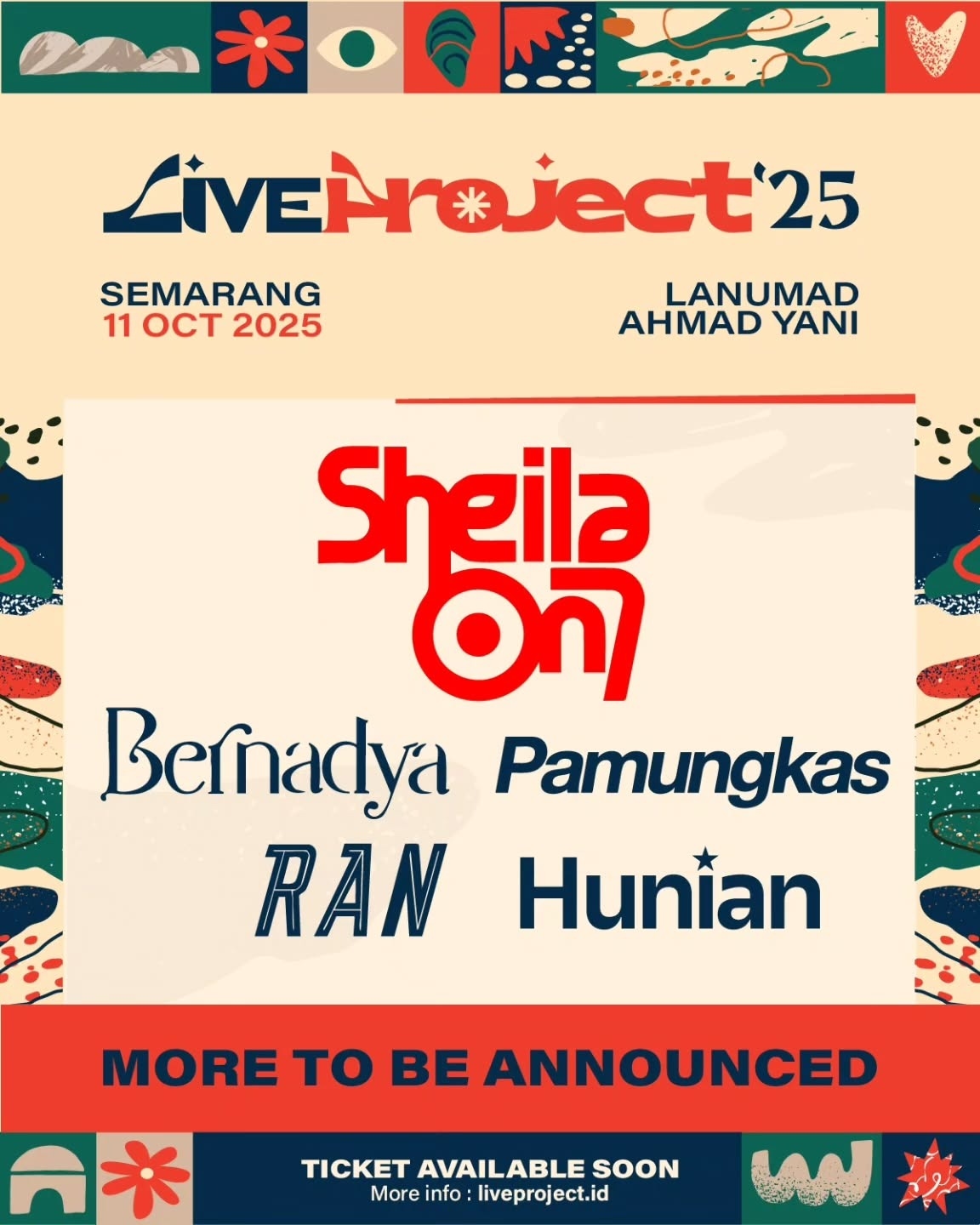 Konser Akbar Liveproject 2025 Bakal Guncang Semarang Oktober Nanti! Sheila On 7 Comeback Bareng Pamungkas dan RAN!
