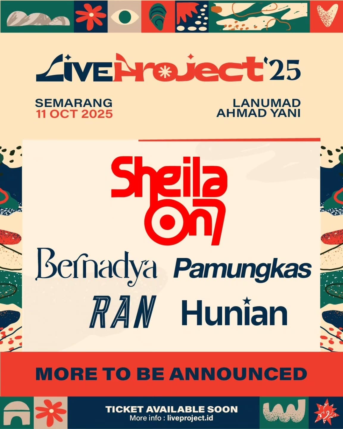 Konser Akbar Liveproject 2025 Bakal Guncang Semarang Oktober Nanti! Sheila On 7 Comeback Bareng Pamungkas dan RAN!