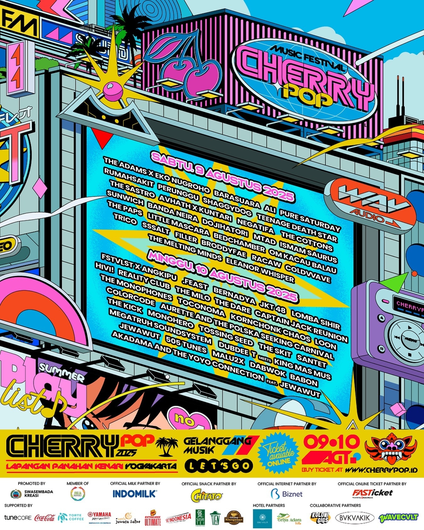 HEBOH! The Adams & FSTVLST Bakal Bikin Gebrakan di Cherrypop 2025 Bareng Seniman Ternama! Tiket Mulai Rp165 Ribu!