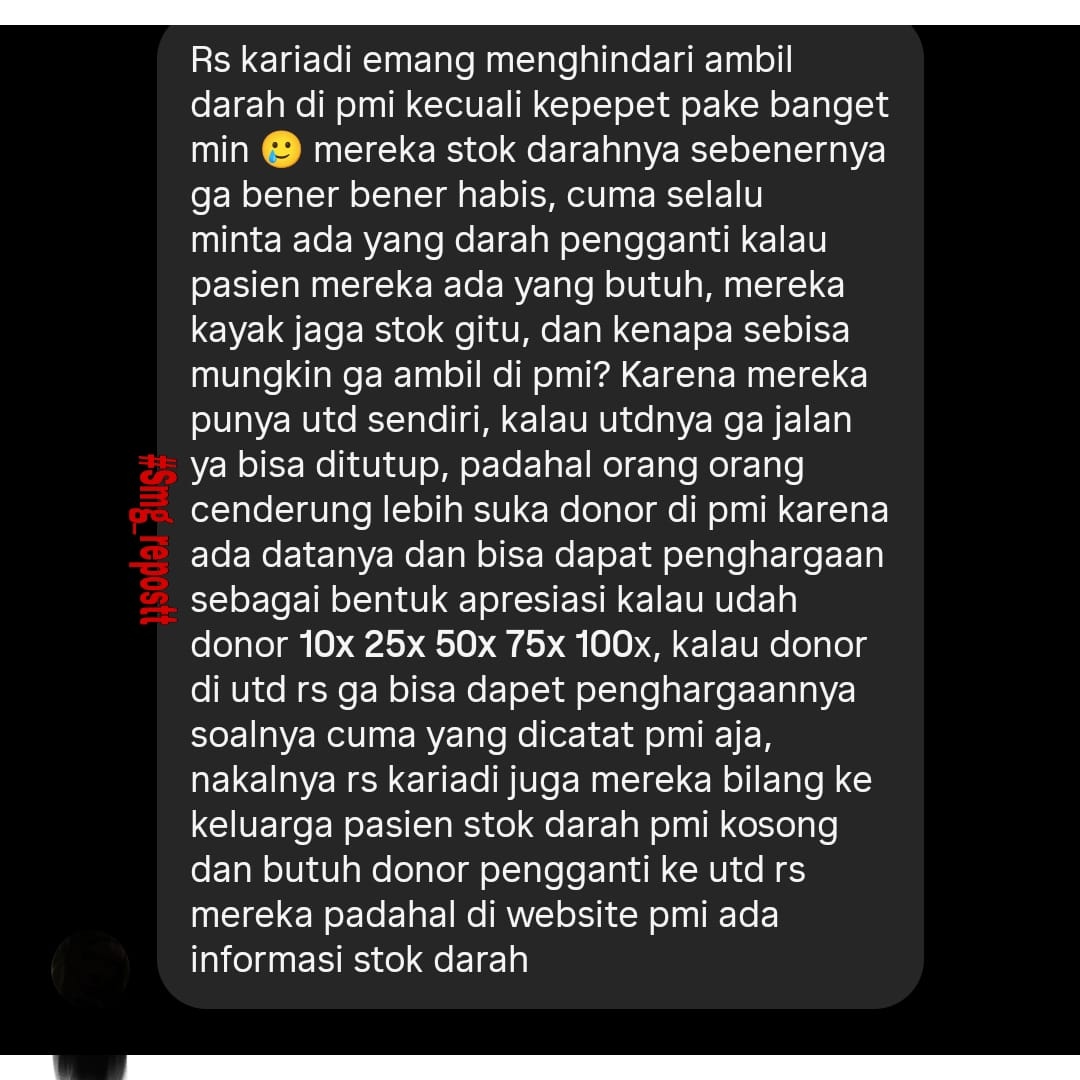 Pasien Butuh Darah, RSUP dr Kariadi Klaim Stok Darah Habis dan Menolak Ambil Darah di PMI, Kenapa?