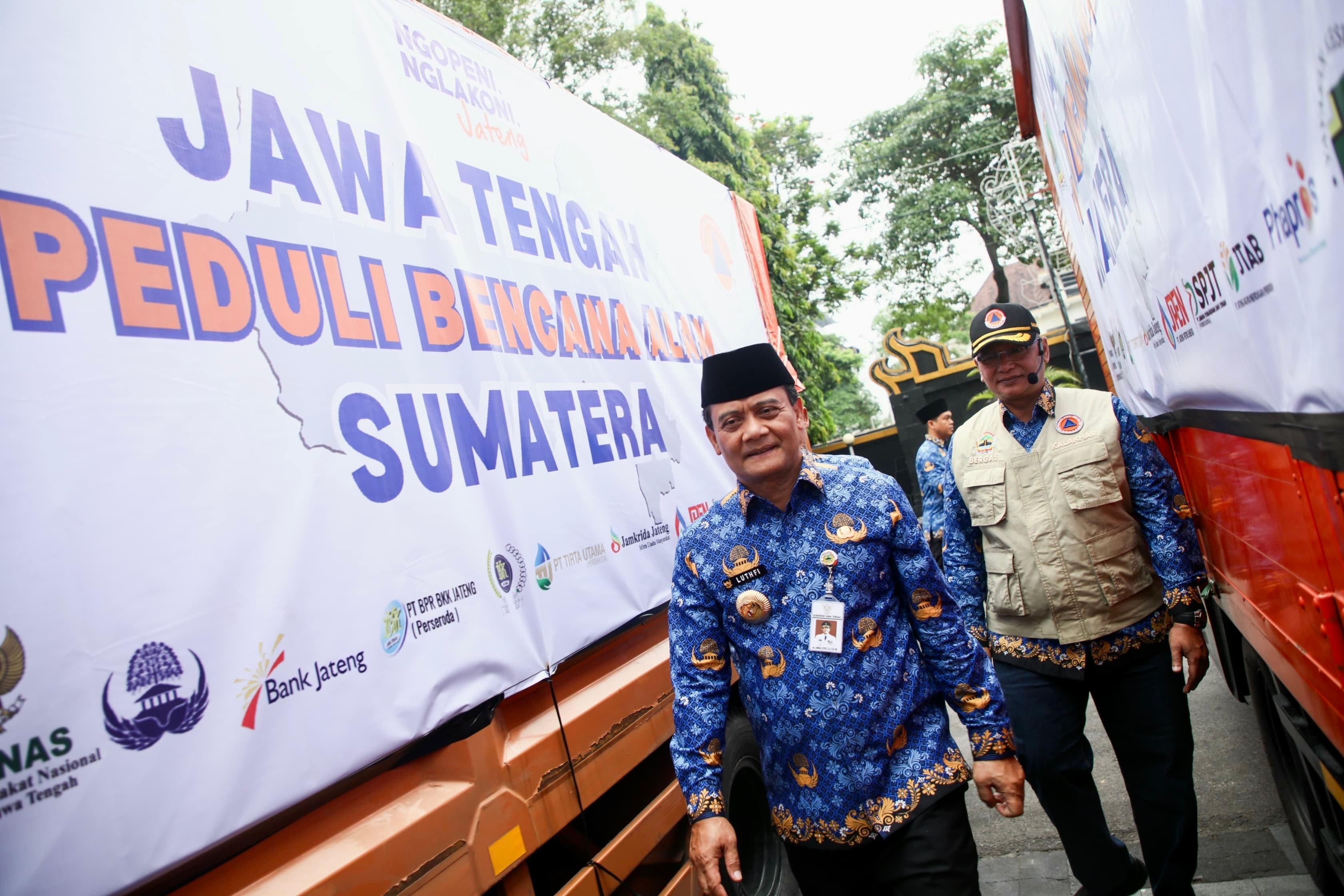 Gubernur Ahmad Luthfi Kirim Bantuan Rp 1,3 M ke Sumatera