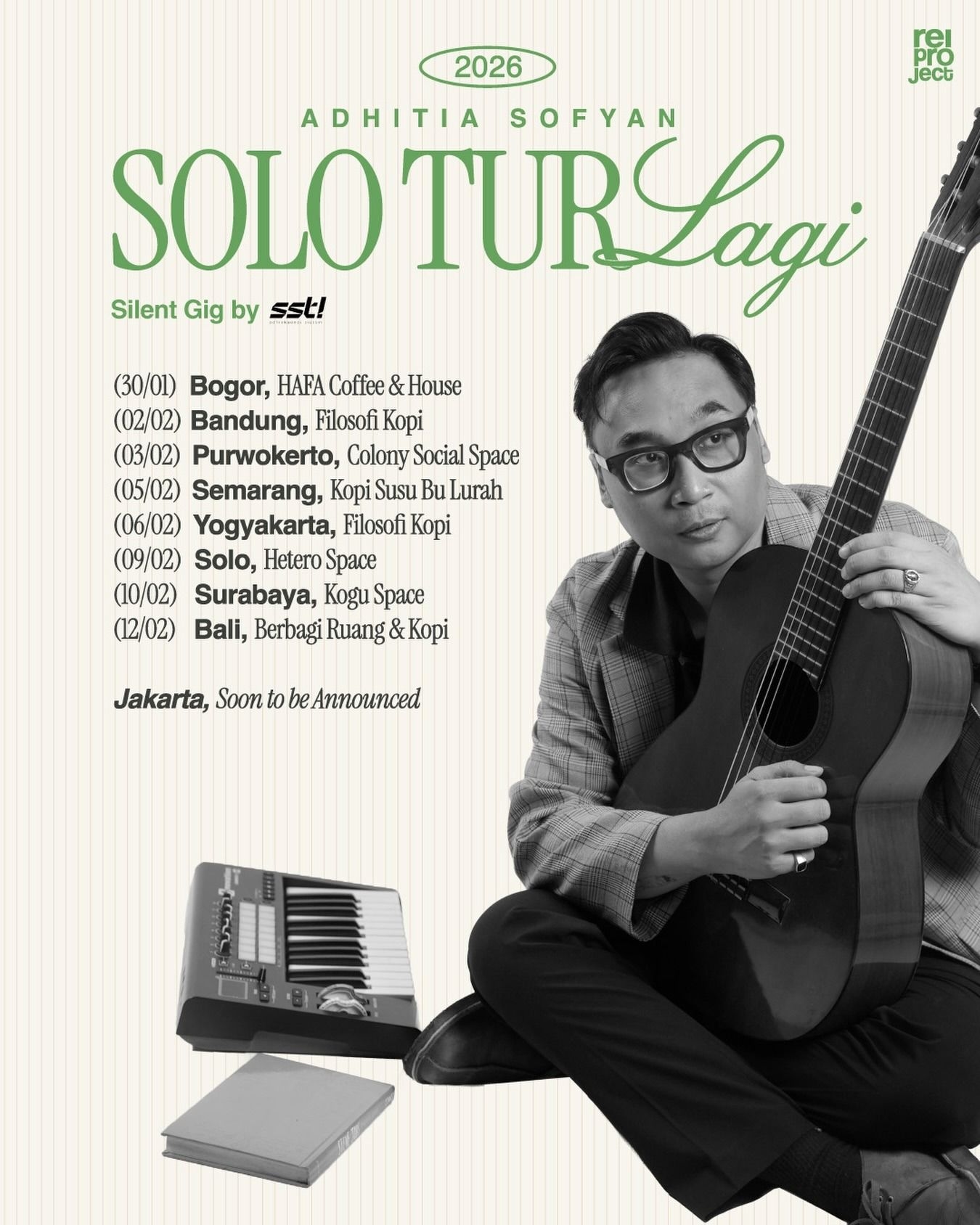 Adhitia Sofyan Solo Tur Lagi 2026: Jadwal Lengkap, Konsep Silent Gigs, dan Harga Tiket